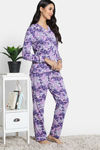 Zivame 2 Mile Fashion Knit Cotton Pyjama Set - Aster Purple — thumbnail 3